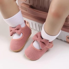 تصویر کفش نوزادی دخترانه پاپیون کبریتی 