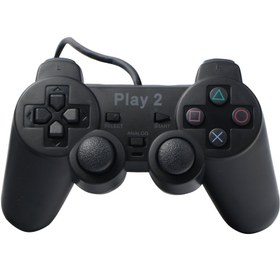 تصویر دسته بازی سونی پلی استیشن 2 مدل دوال شاک ا Sony PlayStation 2 DualSHock Game wired Joystick Sony PlayStation 2 DualSHock Game wired Joystick