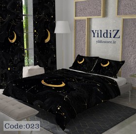 تصویر روتختی مخمل ماه و ستاره کد 023 - یکنفره bedspread