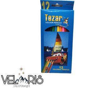 تصویر مدادرنگی ۱۲ رنگ tezar 