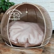 تصویر جای خواب سگ و گربه مدل موکا دلباز بدون پنجره 