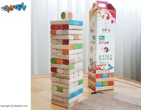 تصویر بازی جنگا (برج هیجان) رنگی چوبی 54 قطعه سپتا 