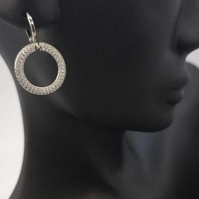 تصویر گوشواره دخترانه زنانه حلقه ای جواهری کد90-1506 Women's jewelry hoop earrings