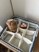 تصویر نظم دهنده طرح 2 - ۹ خانه: ۳۰×۳۰×۱۲ سانت، هر خانه ۱۰×۱۰ سانت / کرم 