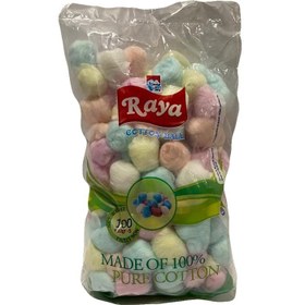 تصویر پنبه توپی رنگی 