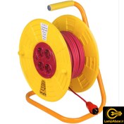 تصویر قرقره کابل جمع‌کن پلیمری 50 متری با مغزی سرامیک وحدت 