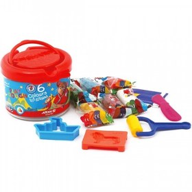 تصویر آریا خمیر بازی 6 رنگ سطلی/عمده/ 