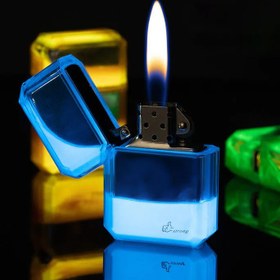 تصویر فندک بنزینی برند Lighter مدل شن های روان (شب تاب) اورجینال 