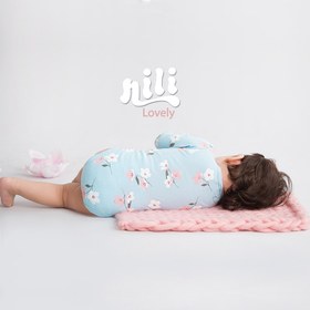 تصویر لباس زیر دکمه دار (بادی) آستین بلند نوزاد دخترانه طرح لاولی نیلی Nili Lovely Nili Lovely Baby Girl Long Sleeve Bodysuit