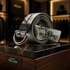 تصویر کمربند بگی کنفی کاستوم طرح دلار با کیفیت / اورجینال دیلم 