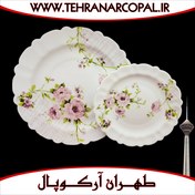 تصویر سرویس غذاخوری 25 پارچه آرکوپال (۶ نفره) سارای صورتی iropal 25 Pcs