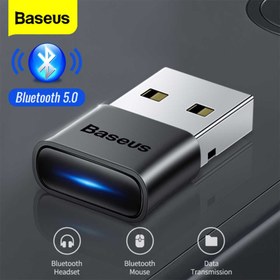 تصویر دانگل USB بلوتوث ورژن 5.0 بیسوس مدل DONGLE BLUETOOTH BASEUS BA04 ZJBA000001 ا Baseus BA04 Bluetooth Dongle Baseus BA04 Bluetooth Dongle