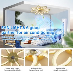 تصویر پنکه سقفی طلایی Qcyuui 