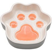 تصویر ظرف آب و غذای سرامیکی سگ و گربه ژوانیت مدل پنجه 