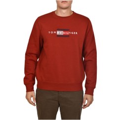 تصویر سویشرت مردانه تامی هیلفیگر اورجینال قرمز Tommy Hilfiger MW0MW35541 