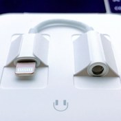 تصویر مبدل لایتنینگ به جک 3.5 میلی متری هدفون اپل 