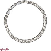 تصویر دستبند نقره مردانه کارتیر دوبل ES_8444 