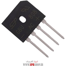 تصویر پل دیود 8A GBU808 شانه ای DIODE POL 8A SHANEI GBU 808