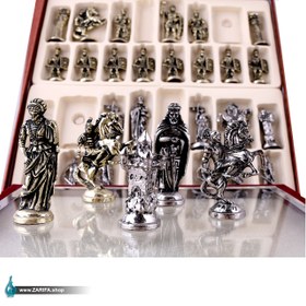 تصویر مهره های شطرنج فلزی مسافرتی ا Travel chess pieces Travel chess pieces
