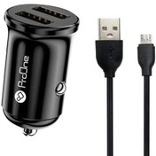 تصویر شارژر فندکی پرووان مدل PCG12 به همراه کابل میکرو Provan cigarette lighter charger model PCG12 with micro cable