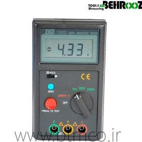 تصویر ارت سنج سه سیمه دیجیتال تس مدل TES 1605 Earth Ground Testers TES 1605