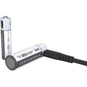 تصویر پک 4 تایی باتری نیم قلمی شارژی پاورولوژیPRUBAAA4 ا Powerology USB-C Rechargeable Lithium-Ion AAA Battery Powerology USB-C Rechargeable Lithium-Ion AAA Battery