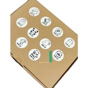 تصویر لیبل تشکر پینترستی ۱۰۰ عددی دایره‌ای قطر ۴ سانتی‌متر 