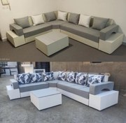 تصویر مبل راحتی ال ۷ نفره دسته دوبل 