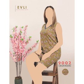 تصویر ست زنانه تاپ و شورتک EVLI کد 9002 