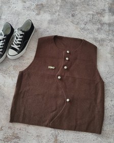 تصویر جلیقه بافت - مشکی 