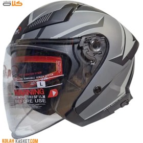 تصویر کلاه کاسکت ردلاین بدون فک مدل 965 رنگ طوسی Redline Helmet without Jaws Model 965 Gray