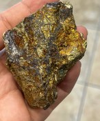 تصویر سنگ راف کلکسیونی بورنیت پیریت پر طاووسی 