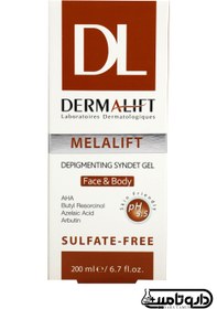 تصویر ژل شستشو صورت روشن کننده درماليفت مدل Dermalift Melalift Depigmenting Syndet Gel Dermalift Melalift Depigmenting Syndet Gel 200ml