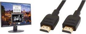 تصویر بلندگوهای داخلی Scepter E225W-19203R 22 &quot;Ultra Thin 75Hz 1080p LED Monitor 2X HDMI VGA، Metallic Black 2018 