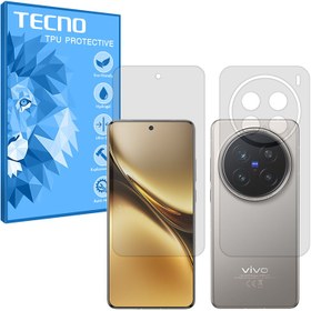 تصویر گلس صفحه نمایش و پشت گوشی ویوو X200 Pro مدل هیدروژلی شفاف برند تکنو کد SS 