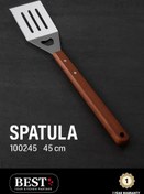 تصویر کاردک گریل دسته چوبی بلند 