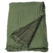 تصویر پتو و رو انداز ایکیا مدل VALLKRASSING سبز 