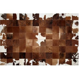 تصویر فرش پوست گاو پچ‌ورک 