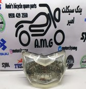 تصویر بلوری ( چراغ ) جلو کامل موتور TVS راکس و نئو NEO کیفیت درجه ۲ 