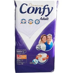 تصویر پوشک بزرگسال شورتی سایز بزرگ 24 عددی کانفی 