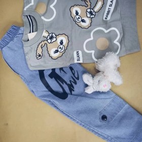 تصویر ست بلوز و شلوار دخترانه خرگوشی سایز ۴۰_۴۵ 