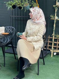 تصویر کت و دامن دانتل مارینا 