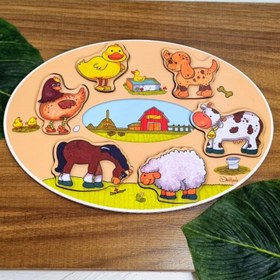 تصویر پازل یک تکه چوبی کودک 