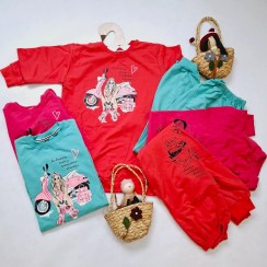 تصویر بلوز و شلوار قواره دار دخترانه be happy 