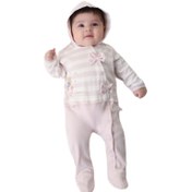 تصویر سرهمی کلاهدار نوزادی دخترانه طرح violet دانالو Danaloo 