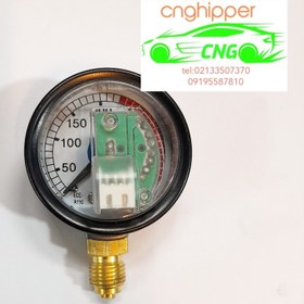 تصویر گیج درجه نشانگر سی ان جی CNG شهاب و الوند SHAHAB اصلی ۵ ولت با کابل GAUGE 5V SHAHAB & ALVAND