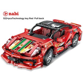 تصویر ماشین لگو ساختنی فراری قرمز Lego nabi