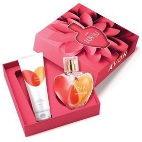 تصویر ست عطر و لوسیون بدن زنانه Avon Lov U Connected آوون 