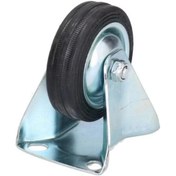 تصویر چرخ ثابت 10 سانتی ورقی مشکی آیرون مکس Iron Max 10 cm black sheet fixed wheel