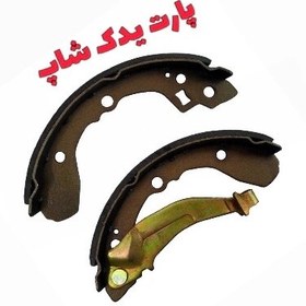 تصویر لنت ترمز چرخ عقب تیبا اهرم دار رویین لنت Rear wheel brake pads, Tiba, with lever on the pad